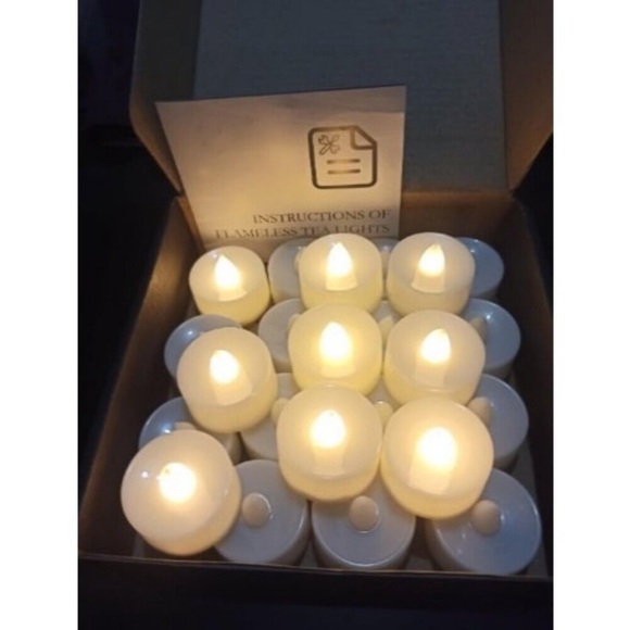 24 Pack Flameless LED Tea Lights Candles Battery Operated - Picture 1 of 2
